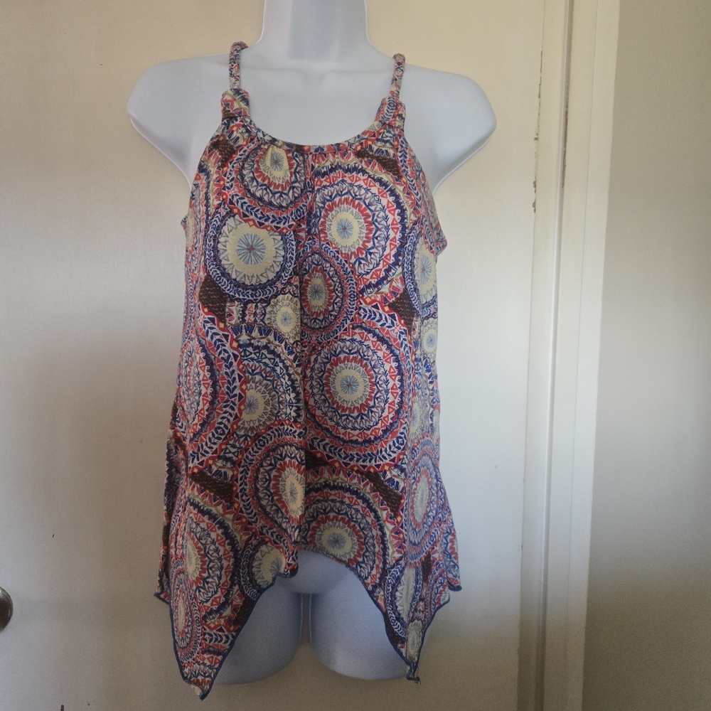 Colorful Mandala Print Sleeveless Top